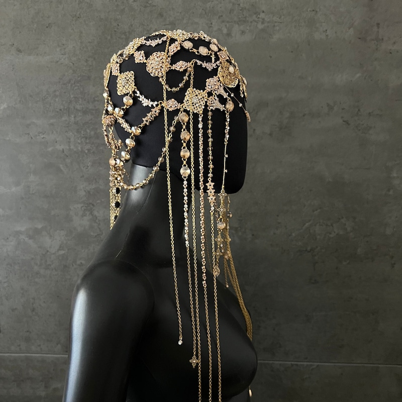 diy gold headpiece