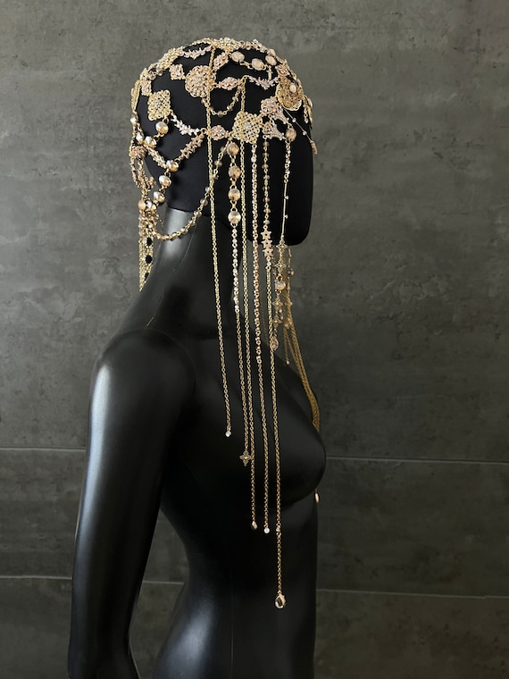 Gold Crystal Headpiece _stunning Wedding Headpiece_ Gorgeous 