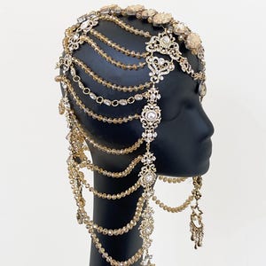 Charming Gold Crystals Wedding Headpiece WH02