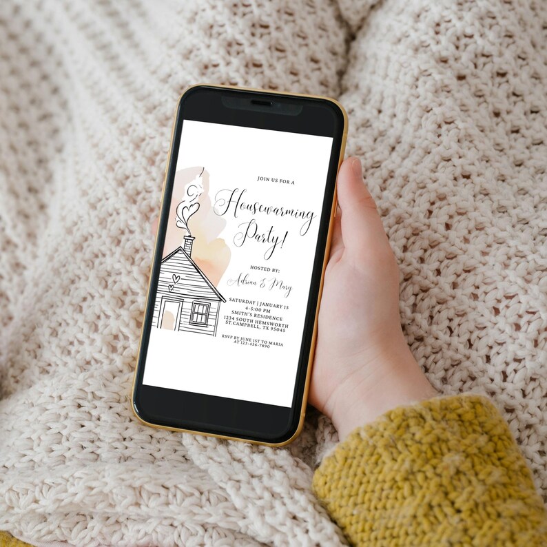 Editable Housewarming Invitation Template: 5x7 E-invite (digital ...