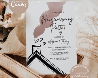 Editable Housewarming Party Invitation Template: 5x7 E-Invite (Digital Download)
