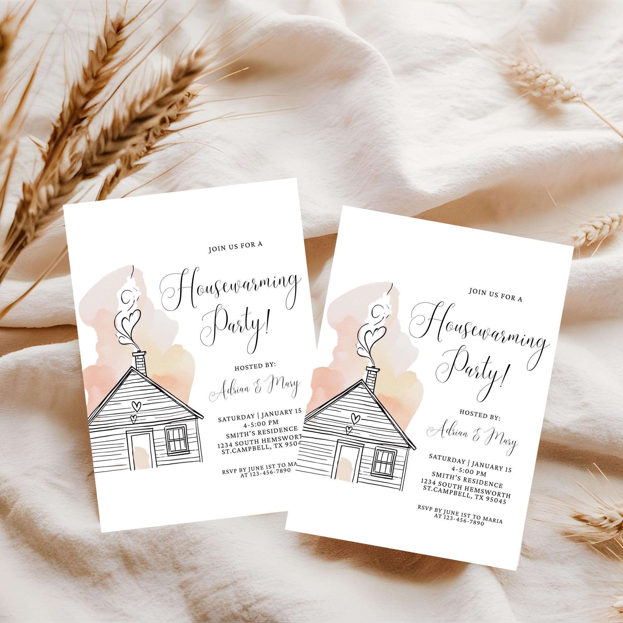 Editable Housewarming Invitation Template: 5x7 E-invite (digital ...