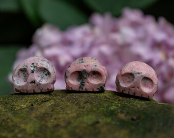 Crânes en rhodonite Anxiety Buddies