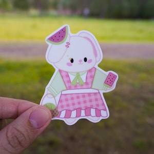 Watermelon Bunny with Basket