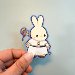Bunny Frieren Sticker – Kawaii Rabbit from Fantasy Anime Decal for Laptops, Water Bottles & Journals