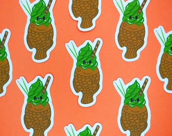 Match Ice Cream Cute Kawaii Sticker