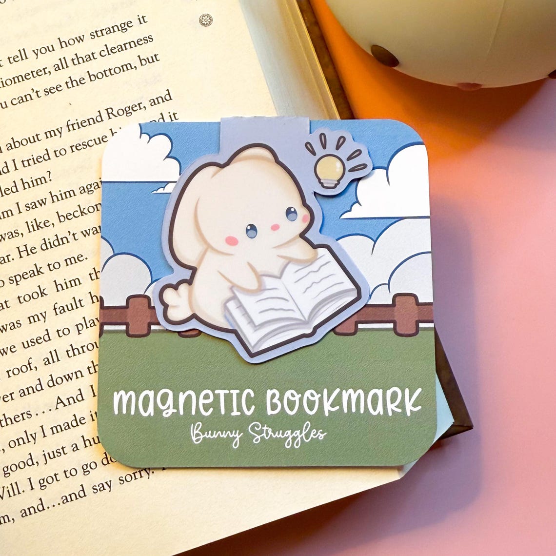 Adorable Bunny Magnetic Bookmark – Cute Rabbit Page Holder for Book ...
