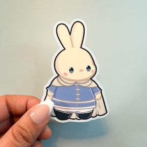 Bunny Himmel Sticker (Frieren) - Cute Rabbit with Fantasy Artwork Decal for Laptops, Water Bottles & Journals"