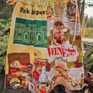 Handmade Upcycled Vintage Tea Towel Pants