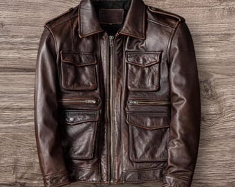 Genuine Leather Jacket - Etsy