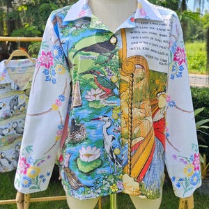 Handmade Upcycled Vintage Tea Towel Shirt