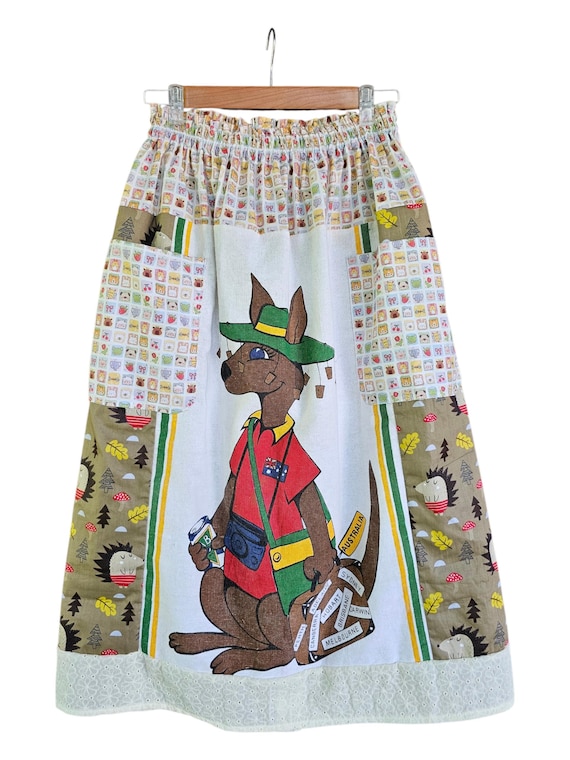 Handmade Upcycled Vintage Tea Towel Skirt.