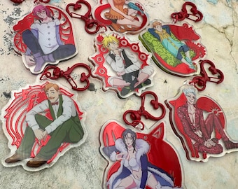 7DS Acrylic Keychain | Seven Deadly Sins | Foil keychain | Ban, Escanor, Diane, King, Meliodas, Gowther, Merlin. | 2.5" Keychain