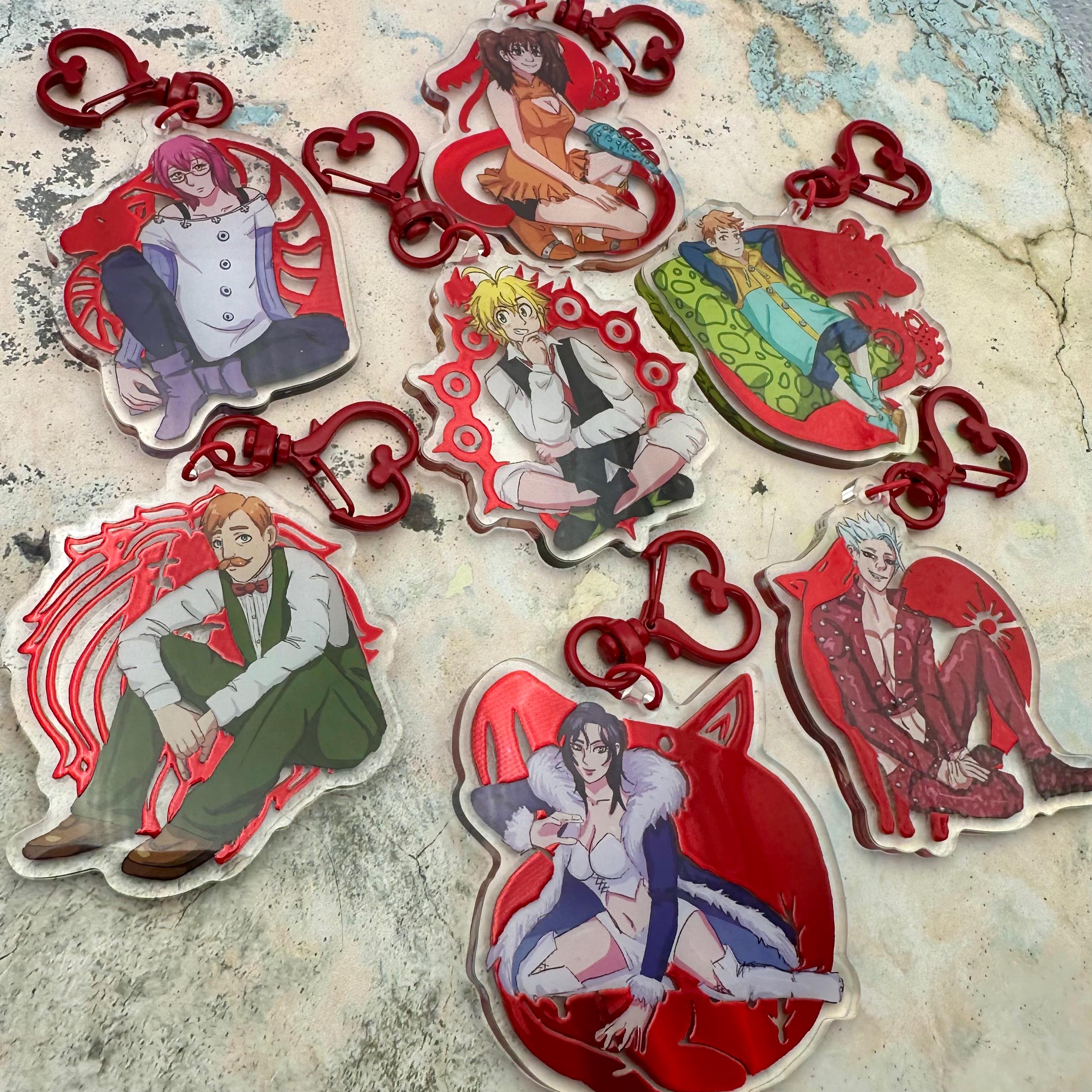 Merlin Frame Keychain 7DS Acrylic Keychain | Seven Deadly Sins | Foil Keychain | Ban, Escanor ...