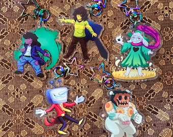 Deltarune Charms : Kris, Susie, Ralsei, Mr Ant Tenna, Jackenstein  || 2.5" Double Sided Acrylic Keychain