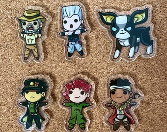 Jojo&#39;s Abnormal Crusade part 3  1.5&quot; Acrylic Pins | FAN MADE
