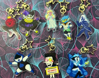 Deltarune Charms : Berdly, Noelle Holiday, Rouxls Kaard, K.Round, Jevil, Spamton, Queen, Lancer  || 2.5" Double Sided Acrylic Keychain