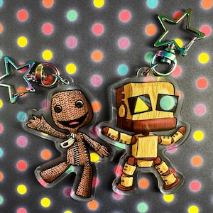 Little Big Planet 2.5&quot; acrylic charms. Fan made merch