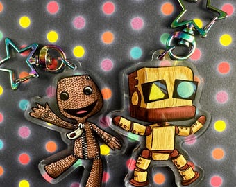 Little Big Planet 2.5" acrylic charms. Fan made merch