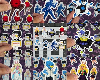 Deltarune Stickers || Lancer | Rouxls | Jevil | Noelle Holiday/ Snowgrave Noelle | Berdly | Spamton | K.round