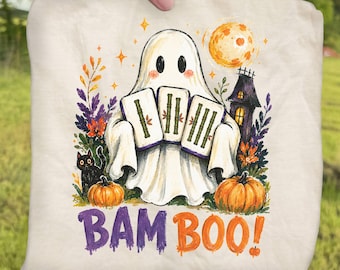 Bam Boo Mahjong PNG, Halloween Mahjong Ghost Design, Spooky Mahjong Lover Gift, Digital Download, Sublimation PNG, Mahjong Party Design