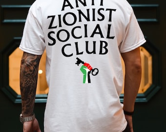 Anti Zionist Social Club Shirt, Free Palestine Shirt, Pro Palestine Shirt, Support Palestine Shirt, Palestine Protest Shirt, Activist Shirt