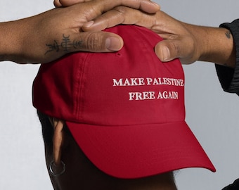 Make Palestine Free Again Hat, Palestine Hat, Free Palestine Hat , Ceasefire Now, Palestinian Flag Hat, MAGA Parody Hat, Embroidered Dad Hat