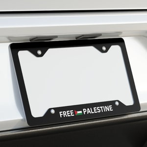 Free Palestine License Plate Frame, Metal License Plate Frame, Palestine Flag, Palestine Solidarity, Ceasefire Now