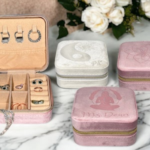Zen Jewelry Box Christmas Gift, Personalized Custom Yoga Mindfulness Jewelry Box, Gift for Girls, Yin yang Jewelry Organizer, Gift for Her