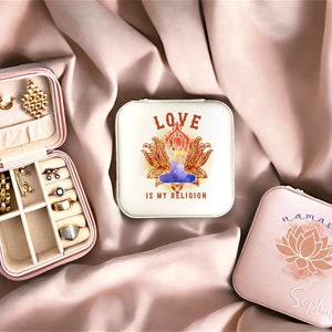 Portagioie Zen regalo, portagioie personalizzato per yoga e consapevolezza, regalo per ragazze, organizer per gioielli Yin Yang, regalo di Natale per lei