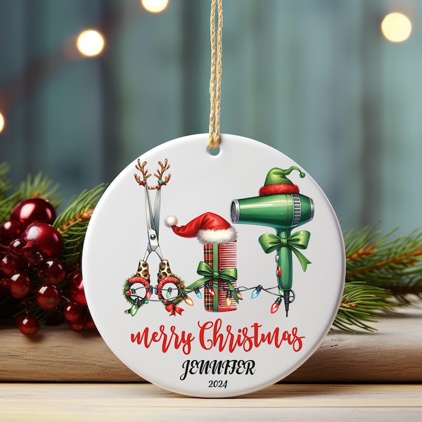 Personalized Hair Stylist Gal Christmas Ornament - HOBBY HOME ACCESSORIES