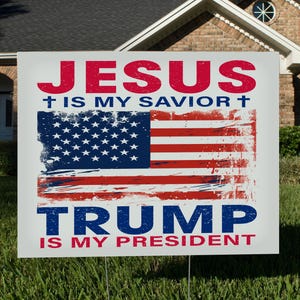 Trump 2024 For President Yard Sign  USA Presidential Election, Republic Party Sign with Metal H Stake Get Back America