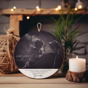 Personalized Family Christmas Memorial Photo Ornament - Custom Picture Name Family Keepsake - Family Ornament- Family Ornament