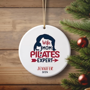 Personalized  Gymnastics  Pilates  mom Ornament, Occupation Custom Ornament, Christmas Tree Ornaments work out   gift for Christmas
