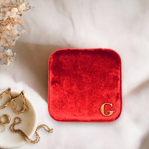 Portagioie in velluto italiano personalizzato, regalo di Natale per damigelle d'onore, portagioie, portagioie da viaggio, regalo per lei