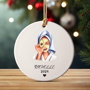 Personalized Esthetician  Beauty Salon staff Occupation Custom Ornament, Esthetician Ornaments gift for Christmas