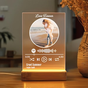 Custom Song LED Night Light: Personalized Music Gift