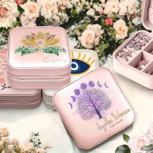 Portagioie Zen regalo, portagioie personalizzato per Natale yoga mindfulness, regalo per ragazze, organizer per gioielli Yin yang, regalo per lei