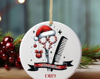 Personalized  Hair Dresser stylist Ornament, Occupation Custom Ornament, Christmas Tree Ornaments Hair stylist  gift for Christmas