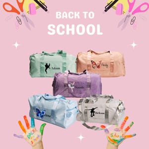 Personalisierte Reisetasche, Geschenke für sie, individuelle Name Duffle Bag für Schulkinder, individuelle Weekender-Tasche, Reisetasche, Schlaf über Ballett-Tasche