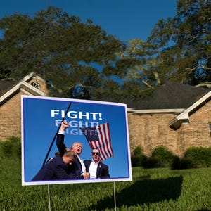Trump 2024 For President Yard Sign  USA Presidential Election, Republic Party Sign with Metal H Stake Get Back America