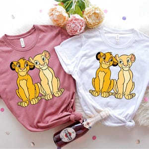 Simba and Nala, Simba tees, Nala tees, 2025 couple shirts, Disney matching valentine,Simba Nala Shirts, Lion King Couple,Disney Couple Shirt