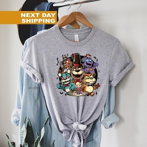 Five Nights at Freddys T-shirt, Freddy Fazbear Bonnie Chica Shirt, Halloween Video Game Shirt, Video Game Lover Shirt, Gamer Gift, Game Tee