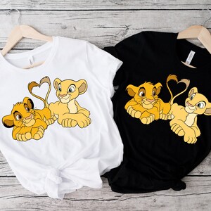 Lover Simba and Nala Shirt, Couple Shirt, Valentine Gift, Simba And Nala Shirt, Disney Shirt, Disney Nala Shirt, Custom Disney Shirt, Lover