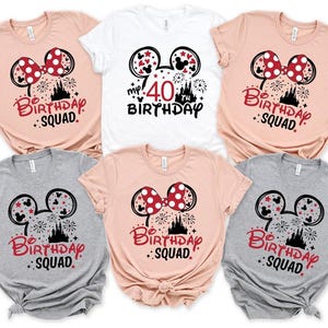 Custom Forty Years Old Shirt, Minnie Mickey Birthday Squad, Personalized Disney 40th Birthday Shirt, My 40th Birthday,Gift For 40th Birthday