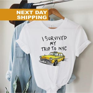 NYC Shirts, Trip Shirts, New York Shirts, I Survived My Trip To NYC Shirt,Funny Spider Taxi Tee, Vacation Tee,Travel Shirts,Gift for Him her