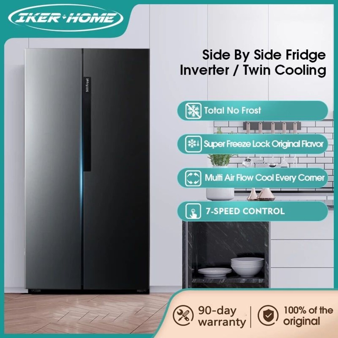 Sidebyside 2 Door Refrigerator/ Gray 18.10 Cu. Ft Air Etsy