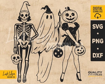 Spooky Girl Squad SVG, Girls Trip Witchy PNG, Funny Halloween Witches Club DXF | Digital download