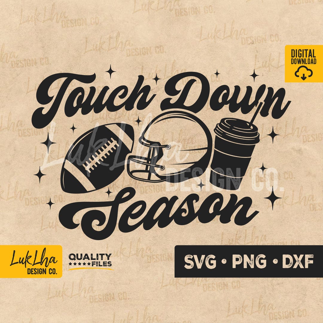 Touch Down Season SVG, Retro Football Season PNG, Game Day Touch Down ...