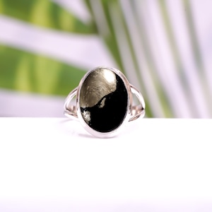 Pyrite Ring Golden Stone Ring, 925 Sterling Silver Ring, Statement Ring, Handmade Ring, Apache Jewelry Gift for Her, Gift For Women Ring
